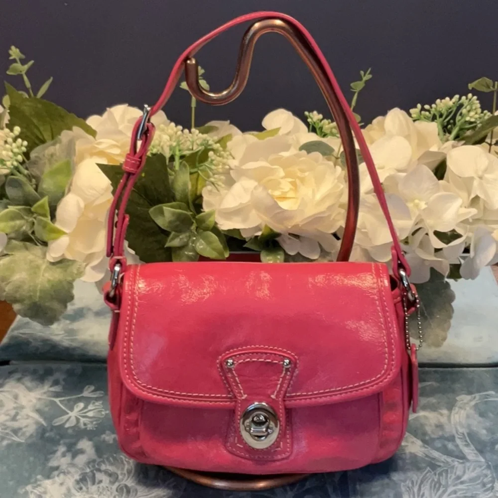 Coach Pink Patent Leather Mini Bag - Picture 3 of 9